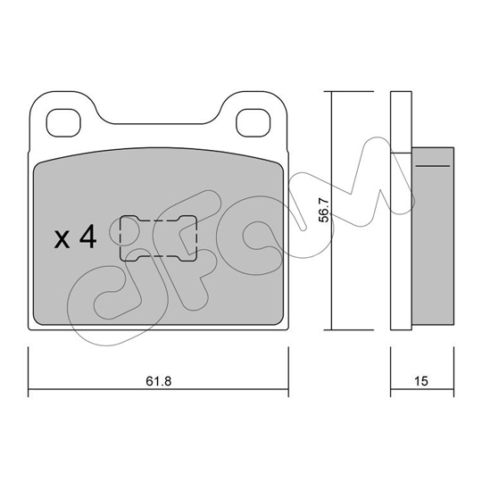 822-010-0 - Brake Pad Set, disc brake 