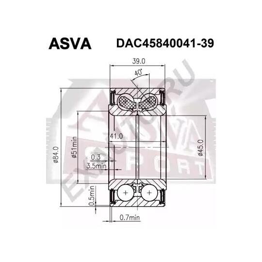 DAC45840041-39 - Hjullager 