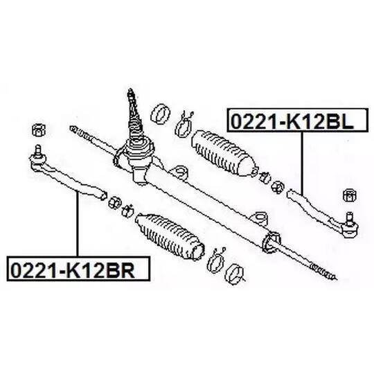 0221-K12BR - Tie rod end 