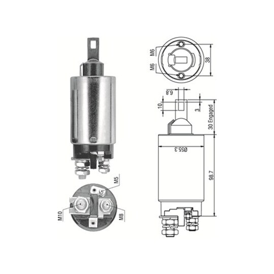 940113050329 - Solenoid, startmotor 