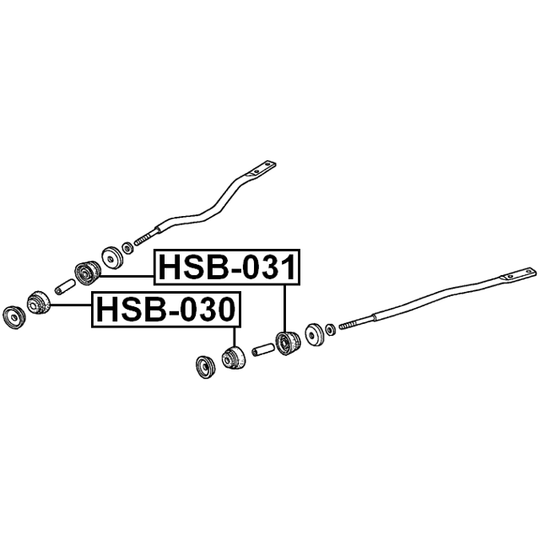 HSB-031 - Control Arm-/Trailing Arm Bush 