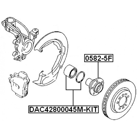 DAC42800045M-KIT - Pyöränlaakeri 