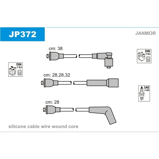 JP372 - Tändkabelsats 