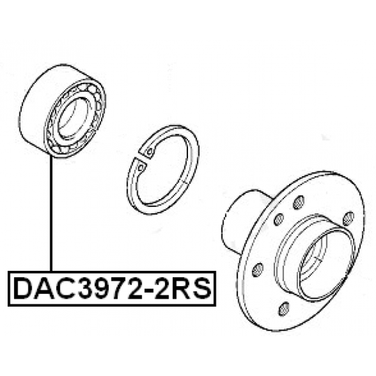 DAC3972-2RS - Pyöränlaakeri 