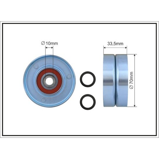 500072 - Tensioner Pulley, v-ribbed belt 