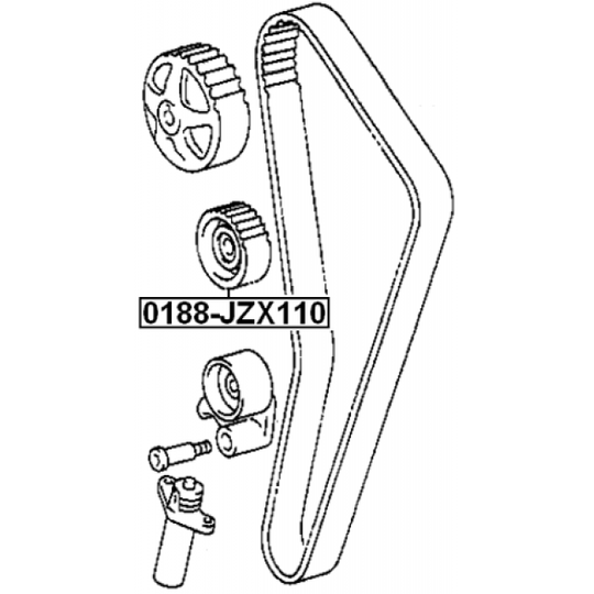 0188-JZX110 - Deflection/Guide Pulley, timing belt 