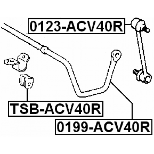 0123-ACV40R - Länk, krängningshämmare 