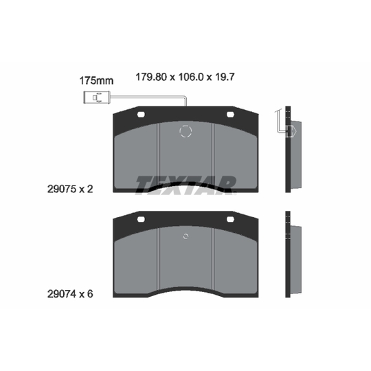 2907503 - Brake Pad Set, disc brake 