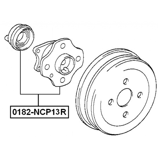 0182-NCP13R - Wheel hub 