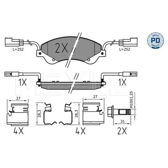 025 244 8518/PD - Brake Pad Set, disc brake 