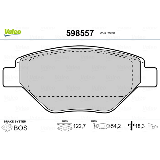 598557 - Brake Pad Set, disc brake 