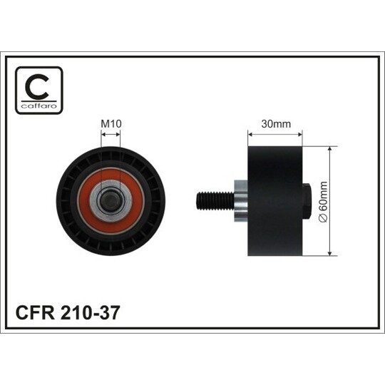 210-37 - Deflection/Guide Pulley, timing belt 