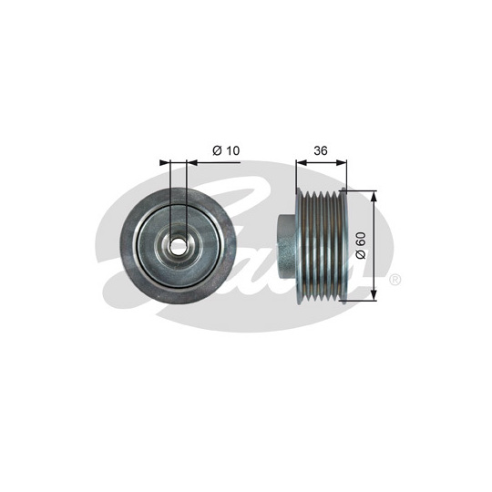 T36753 - Deflection/Guide Pulley, v-ribbed belt 