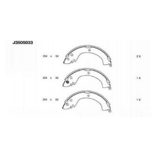 J3505033 - Brake Shoe Set 
