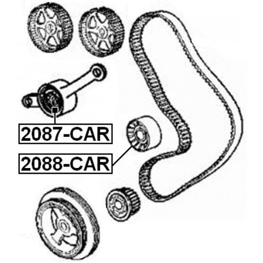 2088-CAR - Deflection/Guide Pulley, timing belt 