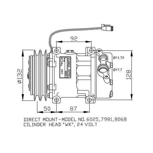 32704G - Kompressor, klimatanläggning 