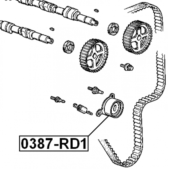 0387-RD1 - Tensioner Pulley, timing belt 