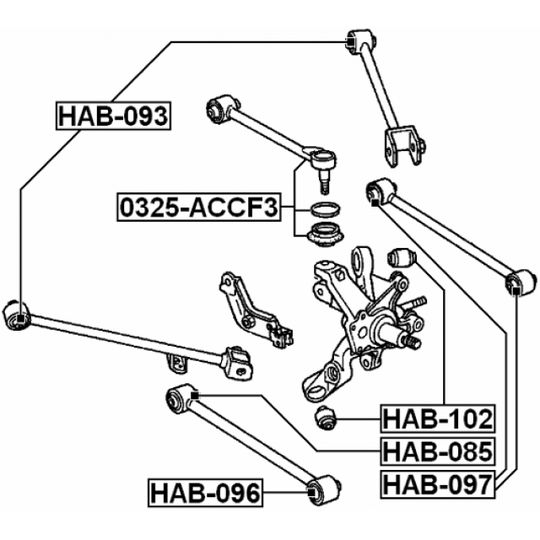 HAB-085 - Control Arm-/Trailing Arm Bush 