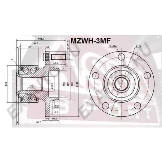 MZWH-3MF - Wheel hub 