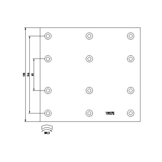 1907502 - Brake Lining Kit, drum brake 