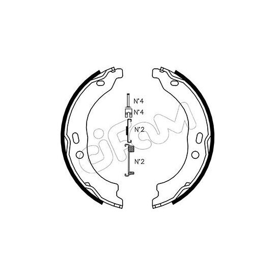 153-095K - Brake Shoe Set, parking brake 