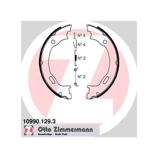 10990.129.3 - Bromsbackar, sats, parkeringsbroms 