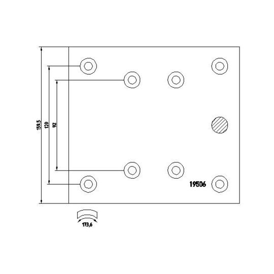 1950607 - Brake Lining Kit, drum brake 