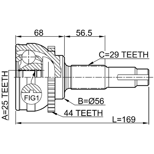 0210-069A44 - Joint, drive shaft 
