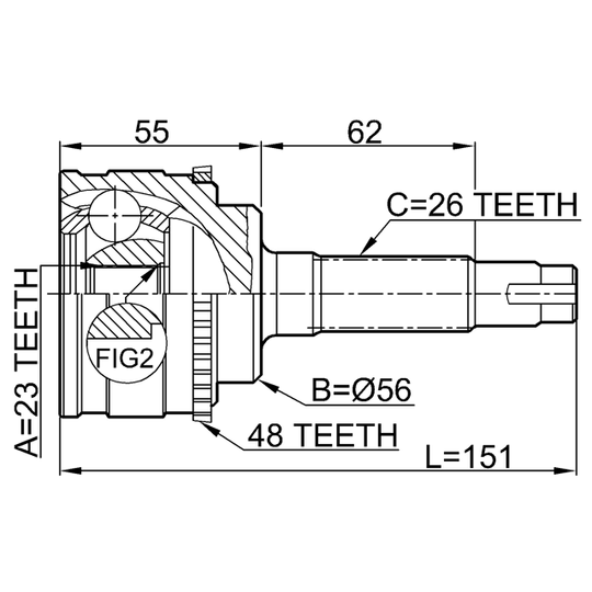 0110-037A48 - Joint, drive shaft 