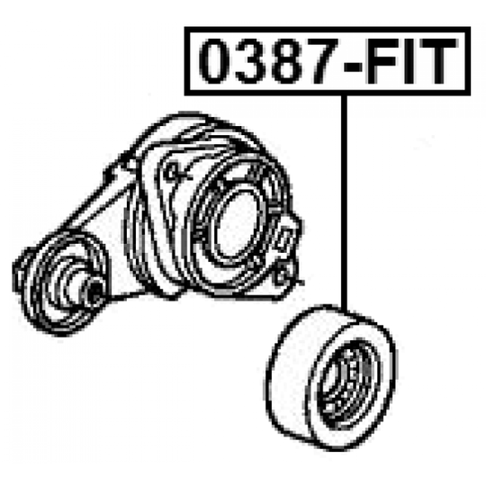 0387-FIT - Tensioner Pulley, v-ribbed belt 