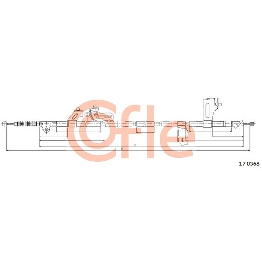 17.0368 - Cable, parking brake 