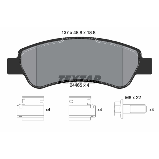 2446501 - Brake Pad Set, disc brake 