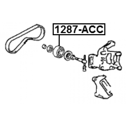 1287-ACC - Tensioner Pulley, v-ribbed belt 