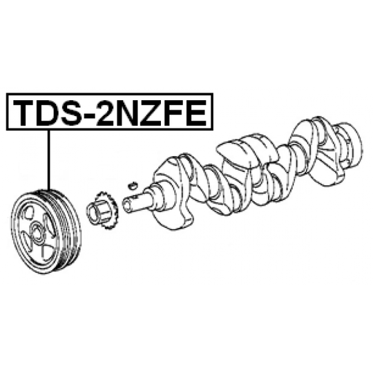 TDS-2NZFE - Belt Pulley, crankshaft 