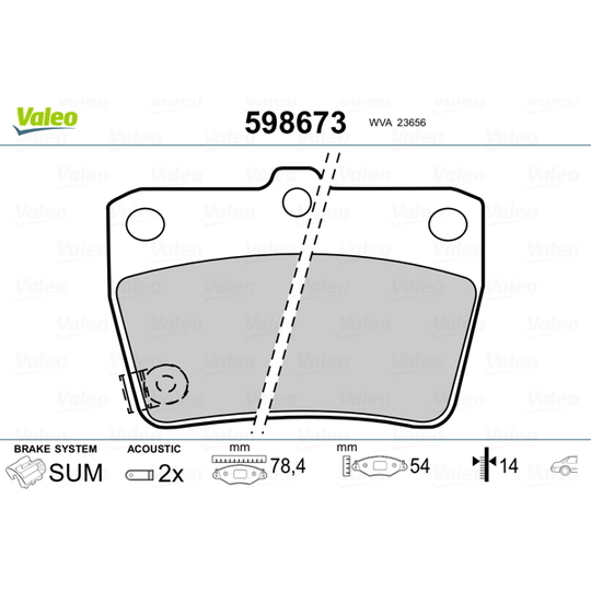 598673 - Brake Pad Set, disc brake 