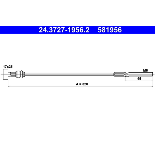 24.3727-1956.2 - Cable, parking brake 