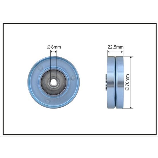 407-14 - Deflection/Guide Pulley, v-ribbed belt 