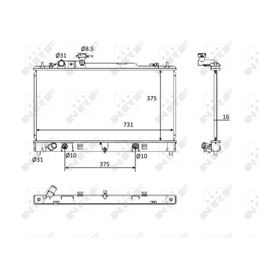 58561 - Radiator, engine cooling 