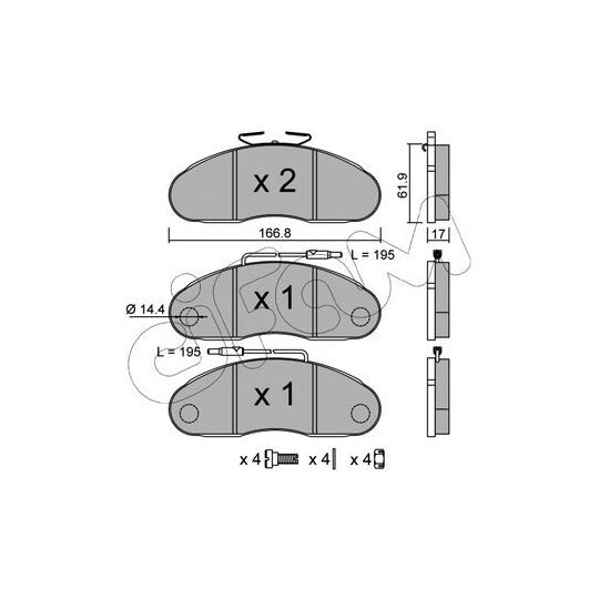 822-111-0 - Brake Pad Set, disc brake 