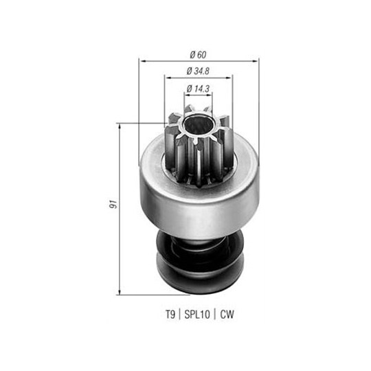 940113020022 - Starter pinion 