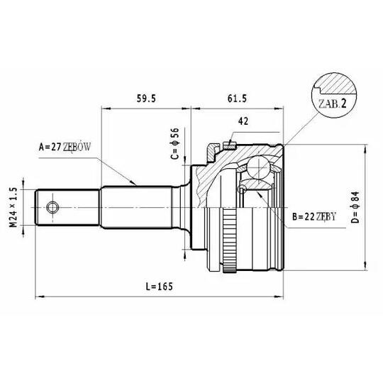 C.511 - Joint Kit, drive shaft 