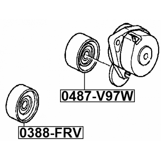 0388-FRV - Styrrulle, flerspårsrem 