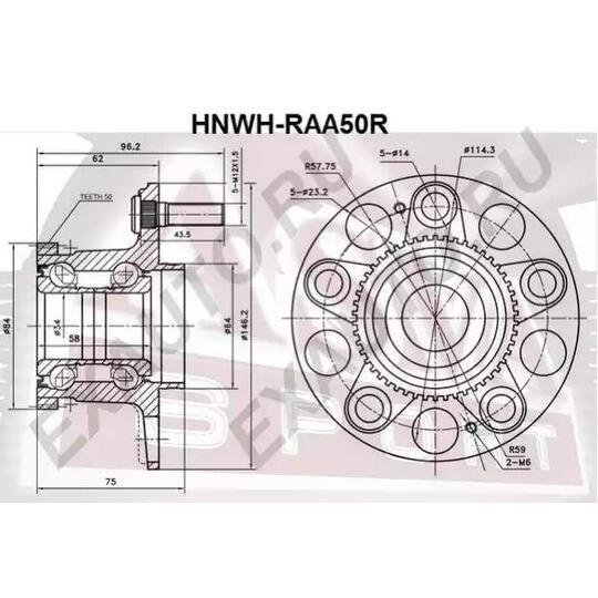 HNWH-RAA50R - Wheel hub 