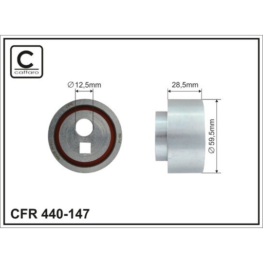 440-147 - Deflection/Guide Pulley, timing belt 