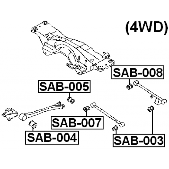SAB-007 - Control Arm-/Trailing Arm Bush 
