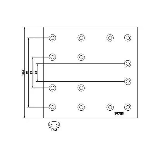 1975803 - Brake Lining Kit, drum brake 