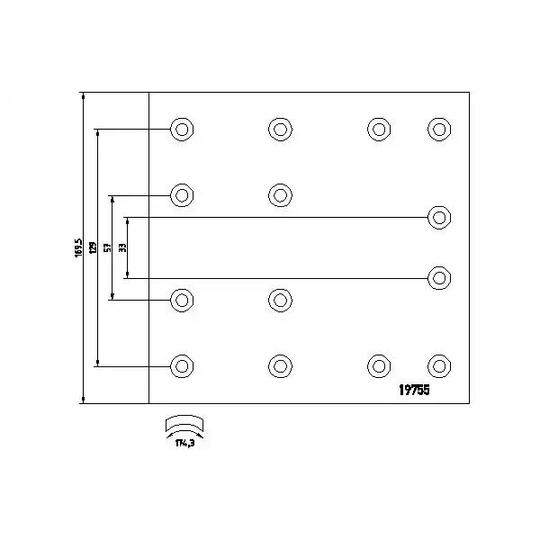 1975803 - Brake Lining Kit, drum brake 