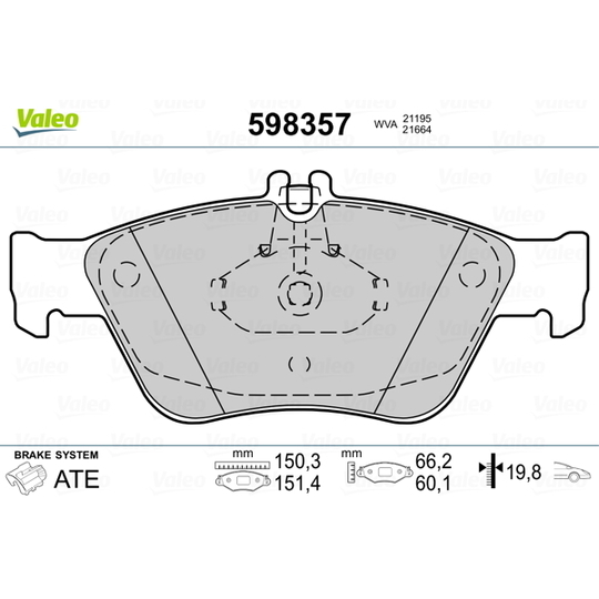 598357 - Brake Pad Set, disc brake 