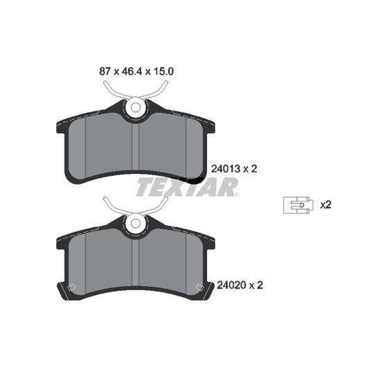 2401301 - Brake Pad Set, disc brake 