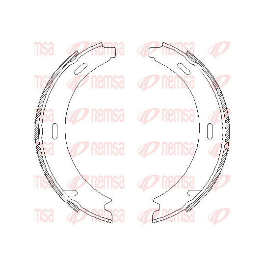 4093.00 - Brake Shoe Set, parking brake 